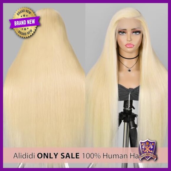 13x6 Lace Front Wig Human Hair Straight 150 Density Medium Cap main image 3